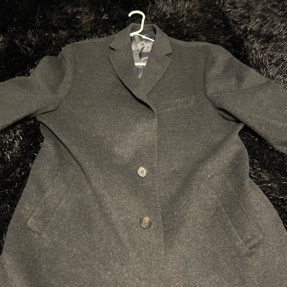 Elegant Cardinal of Canada Black Knee-Length Peacoat 46R Timeless Style & Warmth